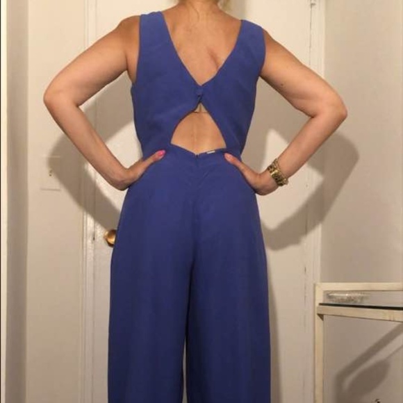 BSB-BRIGHT-BLUE-FLOWY-JUMPSUIT- L - Picture 7 of 8